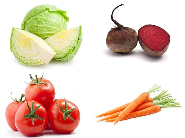 Kubis, bit, tomato dan lobak merah adalah sayur-sayuran yang berpatutan untuk meningkatkan potensi lelaki